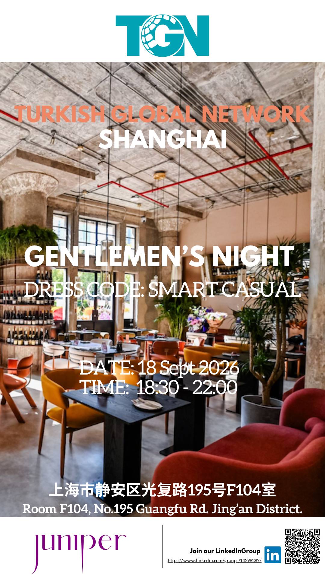 TGN Shanghai — Gentlemen's Night, 18 Eylül 2026